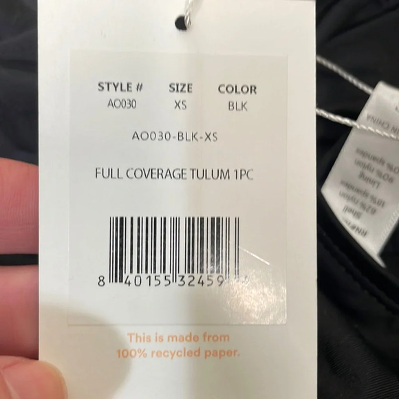 Andie The Full Coverage Tulum One Piece Swimsuit Black Size XS NWT - Picture 5 of 7